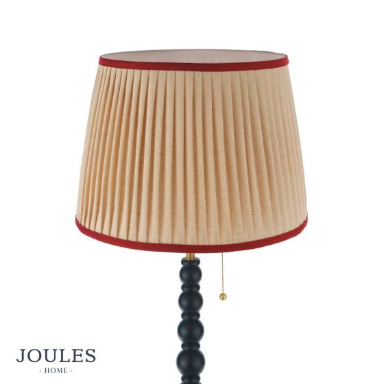 Där Lighting Joules Harewood Floor Lamp Matt Blue And Matt Antique Brass With Shade