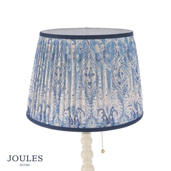 Där Lighting Joules Harewood Floor Lamp Matt Cream And Matt Antique Brass With Shade