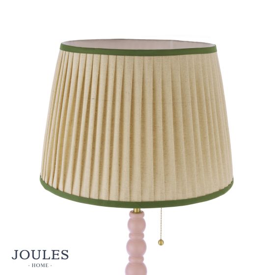 Där Lighting Joules Harewood Floor Lamp Matt Pink And Matt Antique Brass With Shade