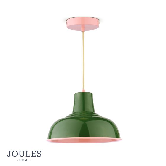 Där Lighting Joules Hatfield Pendant Green And Pink With Shade