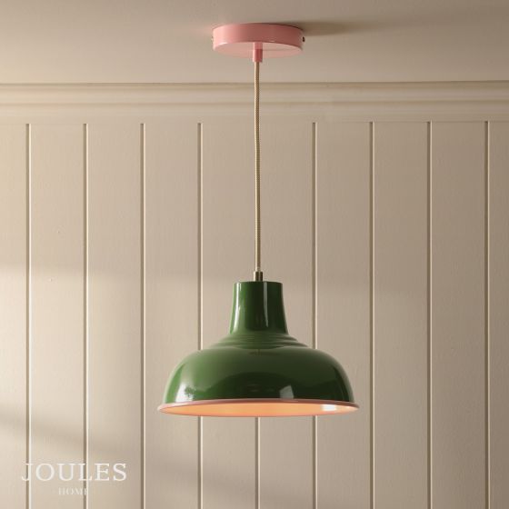Där Lighting Joules Hatfield Pendant Green And Pink With Shade