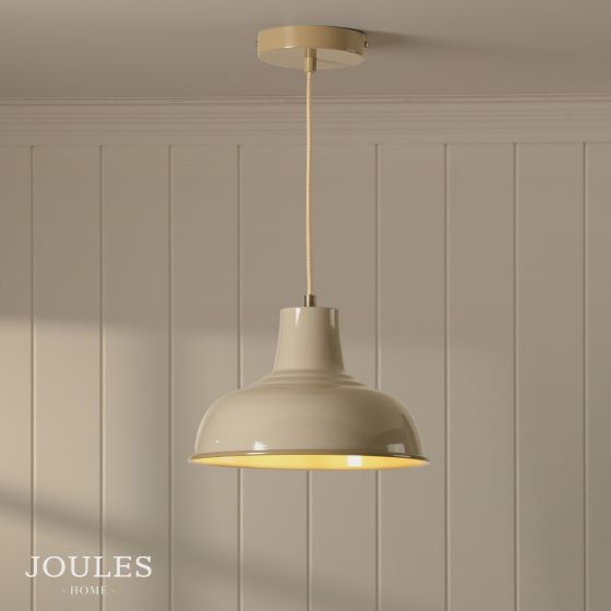 Där Lighting Joules Hatfield Pendant Taupe With Shade