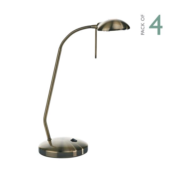 Där Lighting Journal Task Table Lamp Antique Brass (Multipack)