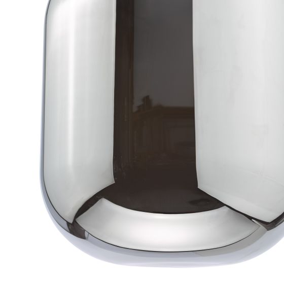 Där Lighting Jurek Pendant Satin Black And Smoked Glass LED