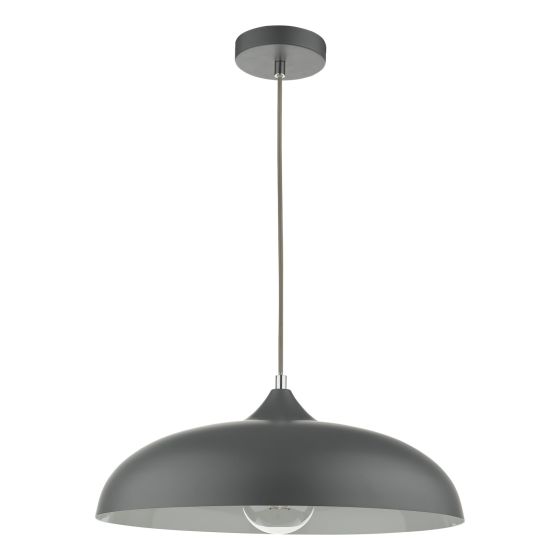 Där Lighting Kaelan 1 Light Single Pendant Graphite