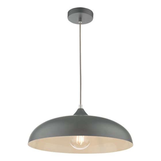 Där Lighting Kaelan 1 Light Single Pendant Graphite
