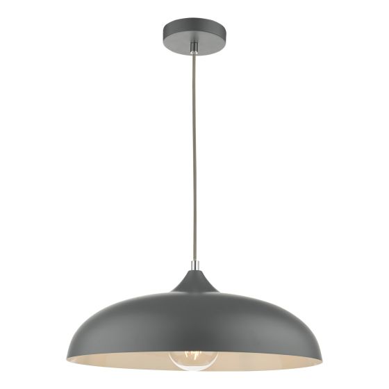 där lighting Kaelan 1 Light Single Pendant Graphite