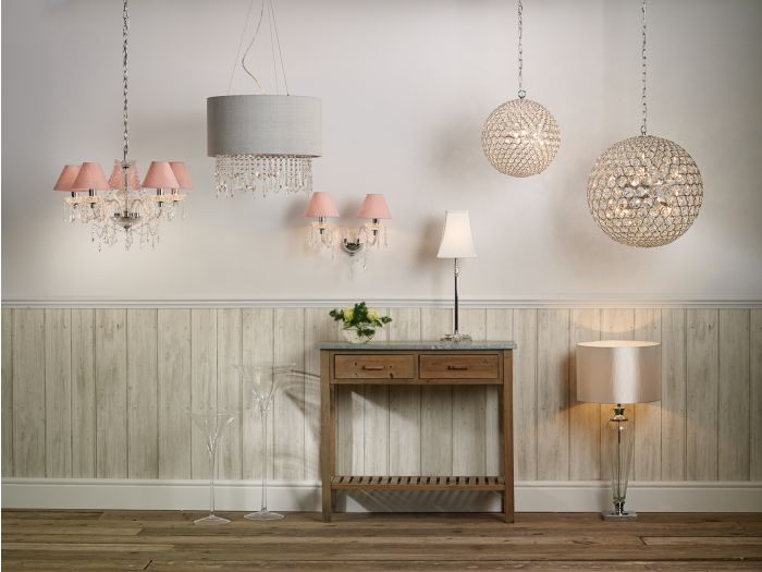 Där Lighting Katie Double Wall Bracket Polished Chrome Acrylic Glass