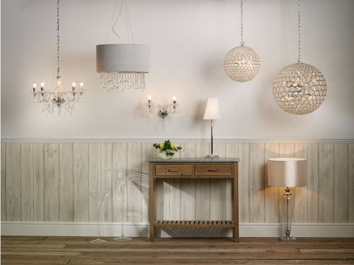 Där Lighting Katie Double Wall Bracket Polished Chrome Acrylic Glass