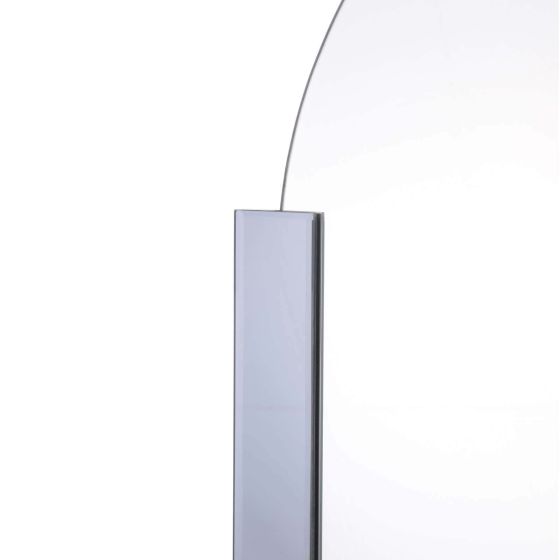 Där Lighting Kaylee Oval Mirror Smoked Glass Panel 90 X 60cm
