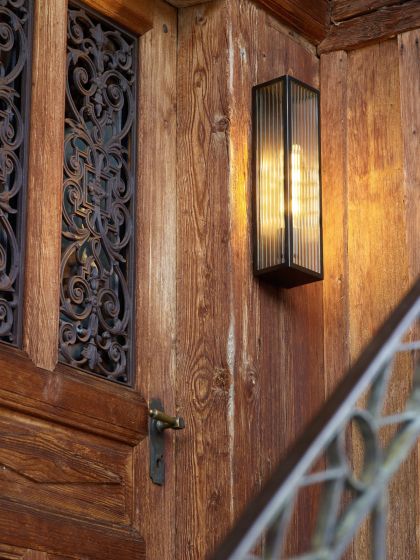 Där Lighting Keegan Outdoor Wall Light Rubbed Bronze IP44 Large