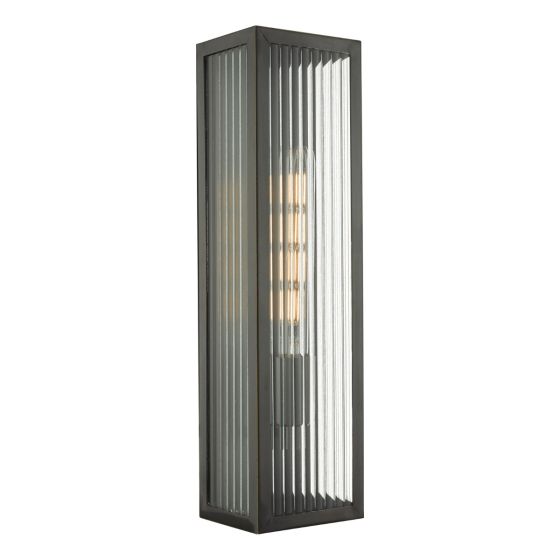 där lighting Keegan Outdoor Wall Light Rubbed Bronze IP44 Large