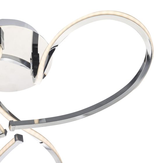 Där Lighting Killian 3 Light Semi Flush Polished Chrome LED