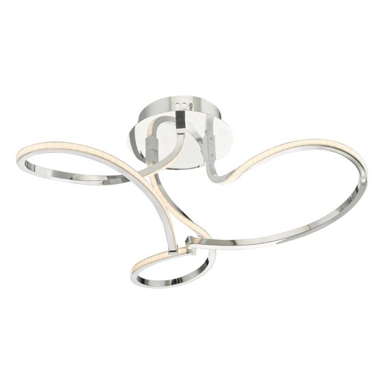 där lighting Killian 3 Light Semi Flush Polished Chrome LED