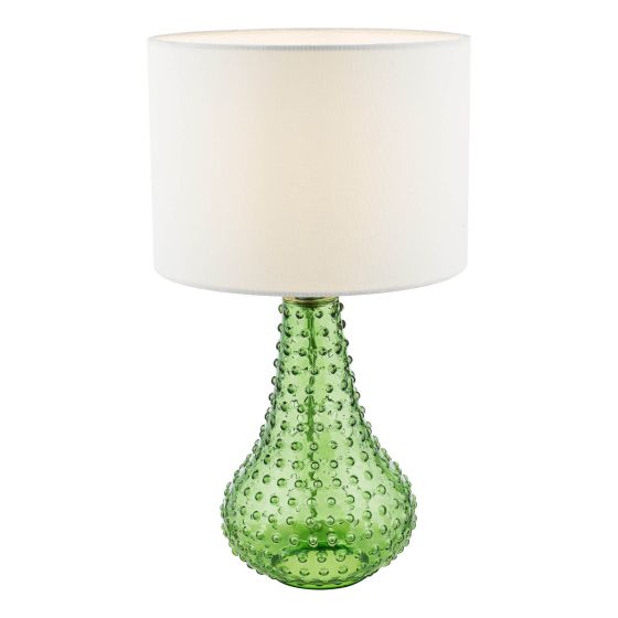 Där Lighting Kristina Table Lamp Green Glass With Shade