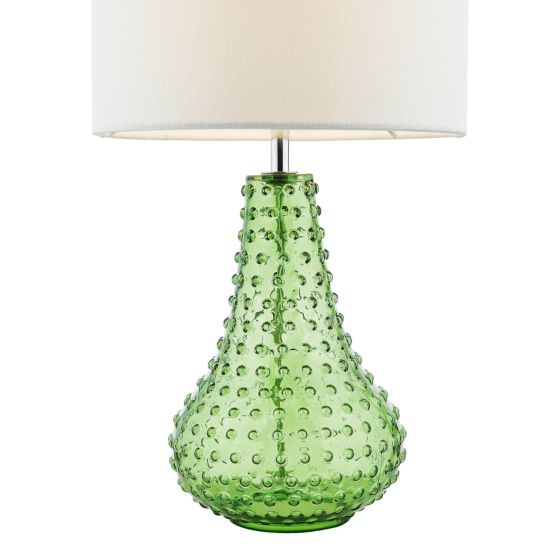Där Lighting Kristina Table Lamp Green Glass With Shade