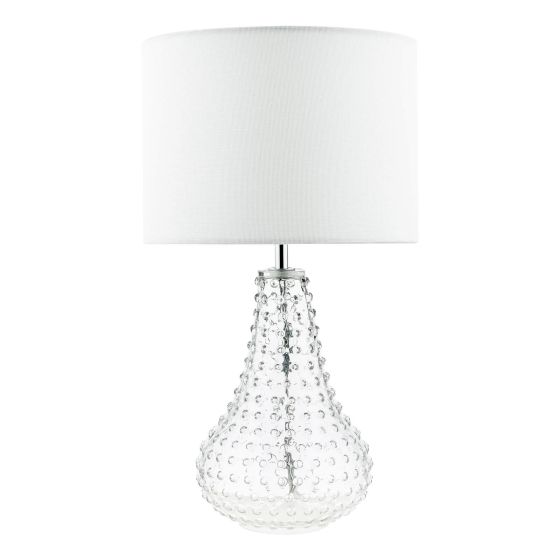 Där Lighting Kristina Table Lamp Textured Glass With Shade