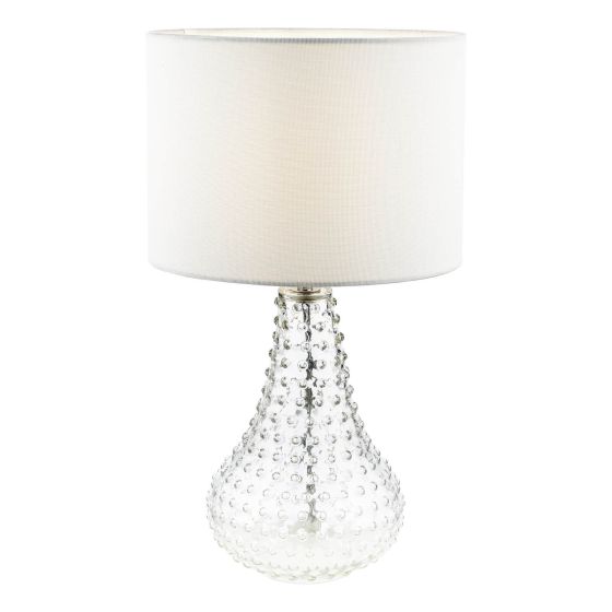 Där Lighting Kristina Table Lamp Textured Glass With Shade