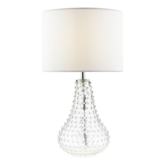 där lighting Kristina Table Lamp Textured Glass With Shade