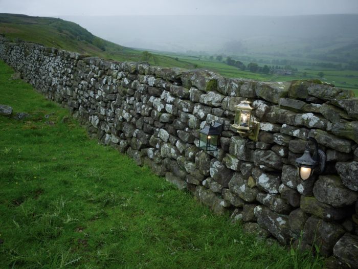 Där Lighting Ladbroke Outdoor Wall Light Antique Brass Glass IP44