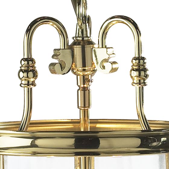 Där Lighting Lambeth 3 Light Lantern Dual Mount Polished Brass