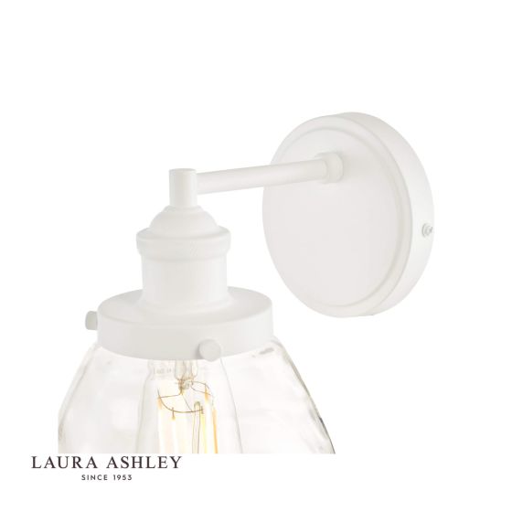 Där Lighting Laura Ashley Ainsworth Outdoor Wall Light Matt Cream Glass IP44