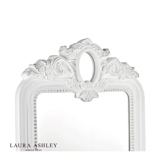 Där Lighting Laura Ashley Alana Rectangle Mirror Distressed Ivory 120 X 71cm