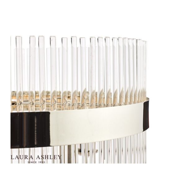 Där Lighting Laura Ashley Alexa 5lt Pendant Polished Nickel Glass Rods