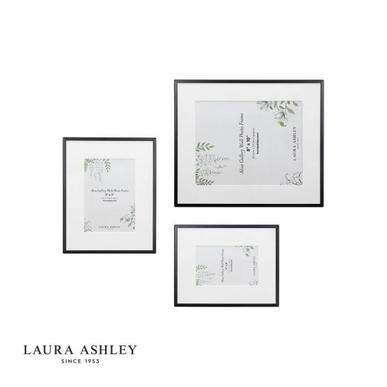 Där Lighting Laura Ashley Alisa Photo Frame Matt Black (Set Of 3)