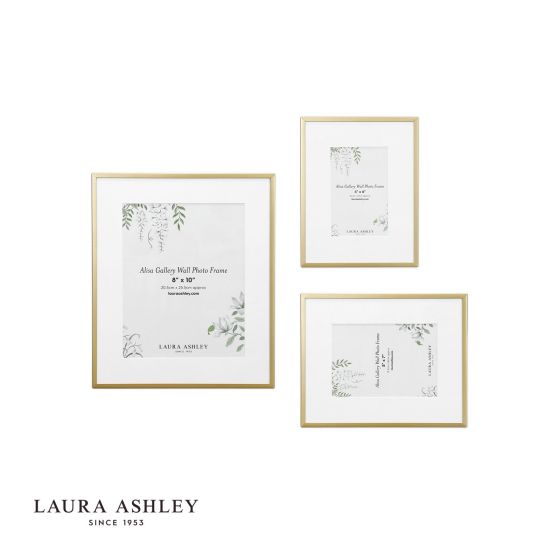 Där Lighting Laura Ashley Alisa Photo Frame Matt Gold (Set Of 3)