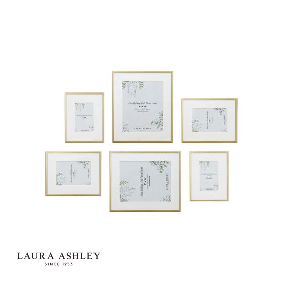 Där Lighting Laura Ashley Alisa Photo Frame Matt Gold (Set Of 6)