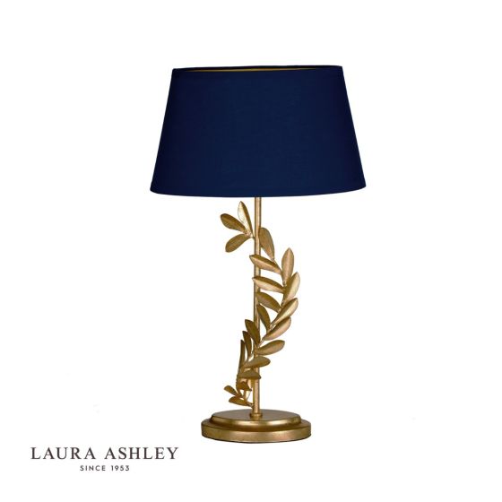 där lighting Laura Ashley Archer Table Lamp Leaf Design Gold With Shade