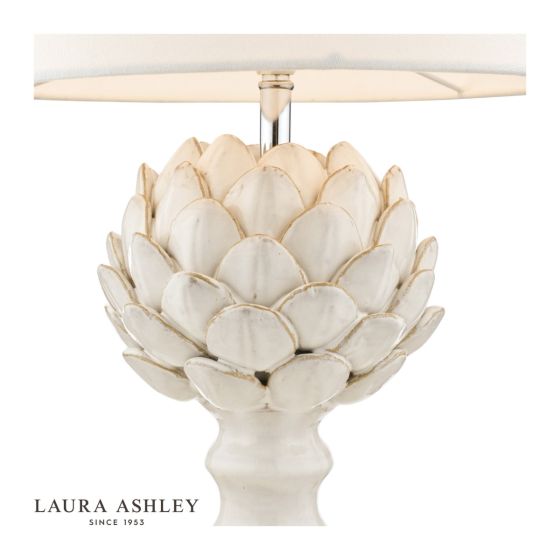 Där Lighting Laura Ashley Artichoke Ceramic Table Lamp With Shade