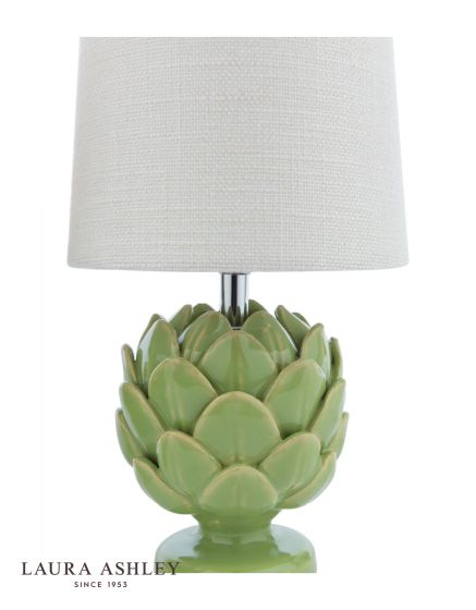 Där Lighting Laura Ashley Artichoke Twin Pack Table Lamp Green With Shade