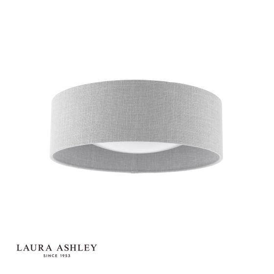 Där Lighting Laura Ashley Bacall 2 Light Flush Natural Shade
