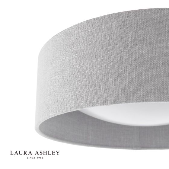 Där Lighting Laura Ashley Bacall 2 Light Flush Natural Shade