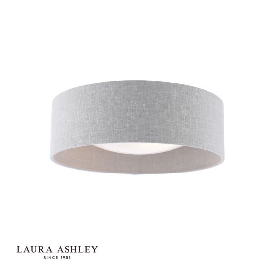 där lighting Laura Ashley Bacall 2 Light Flush Natural Shade