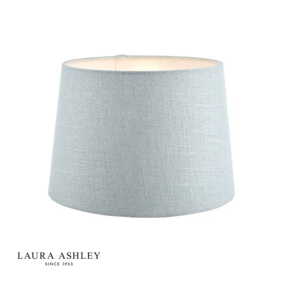 där lighting Laura Ashley Bacall Linen Empire Drum Shade Duck Egg Blue 30cm/12 inch