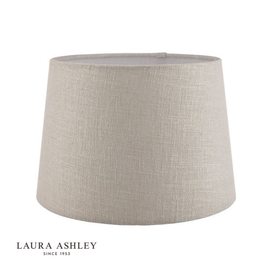 Där Lighting Laura Ashley Bacall Linen Empire Drum Shade Silver 20cm/8 Inch