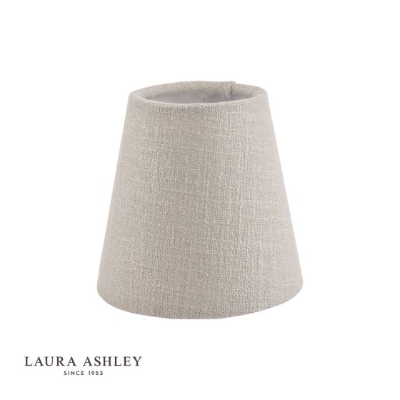 Där Lighting Laura Ashley Bacall Linen Empire Drum Shade Silver 12.5cm/5 Inch
