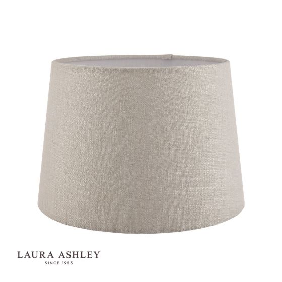Där Lighting Laura Ashley Bacall Linen Empire Drum Shade Silver 40cm/16 Inch