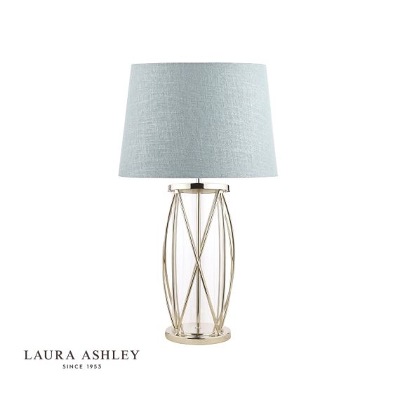 Där Lighting Laura Ashley Beckworth Large Table Lamp Polished Nickel Glass Base Only