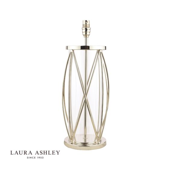 Där Lighting Laura Ashley Beckworth Large Table Lamp Polished Nickel Glass Base Only
