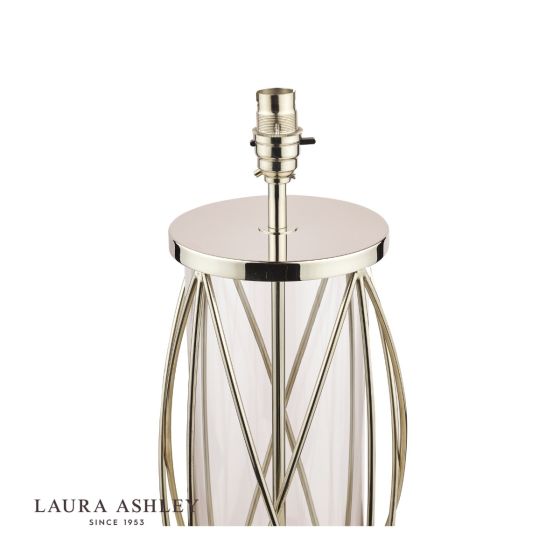 Där Lighting Laura Ashley Beckworth Large Table Lamp Polished Nickel Glass Base Only