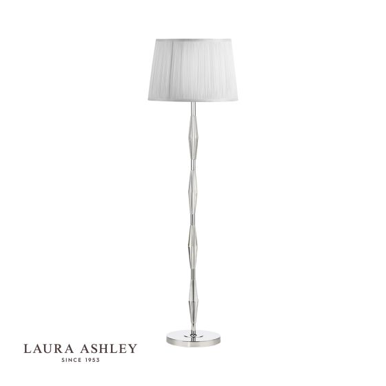 Där Lighting Laura Ashley Blake Floor Lamp Polished Chrome Crystal Base Only