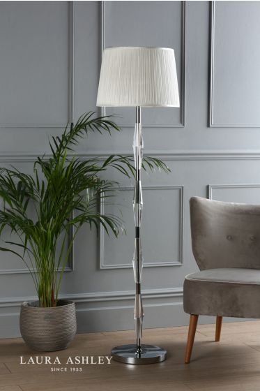 Där Lighting Laura Ashley Blake Floor Lamp Polished Chrome Crystal Base Only