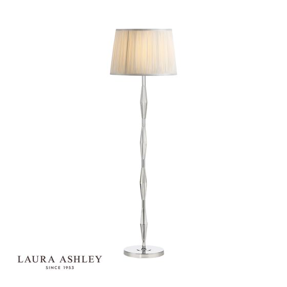 där lighting Laura Ashley Blake Floor Lamp Polished Chrome Crystal Base Only