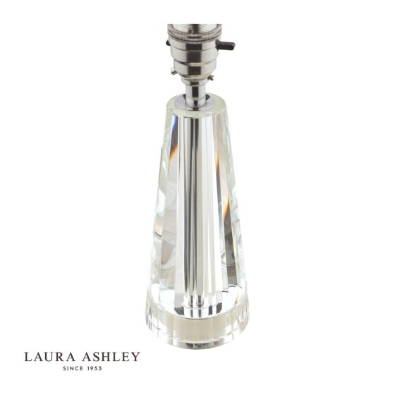 Där Lighting Laura Ashley Blake Small Table Lamp Crystal Polished Chrome Base Only