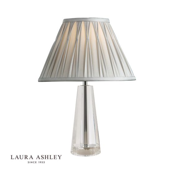 där lighting Laura Ashley Blake Small Table Lamp Crystal Polished Chrome Base Only