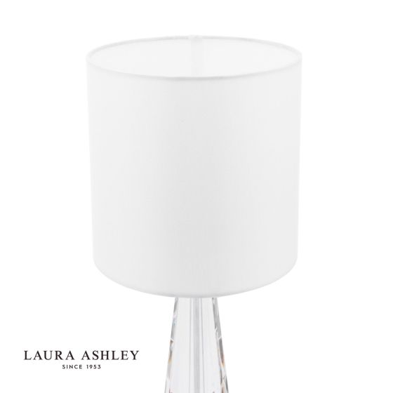 Där Lighting Laura Ashley Blake Table Lamp Polished Chrome And Crystal With Shade LED